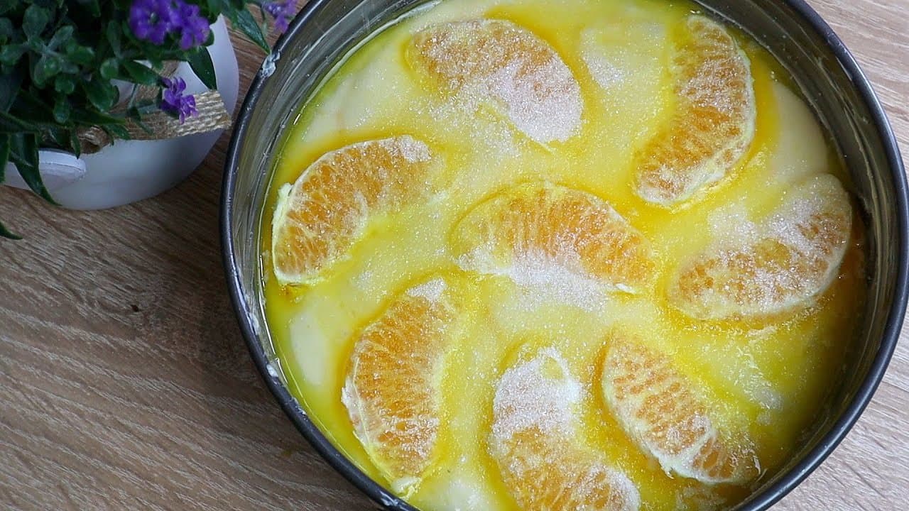 Gâteau au beurre et à l'orange avec un seul œuf