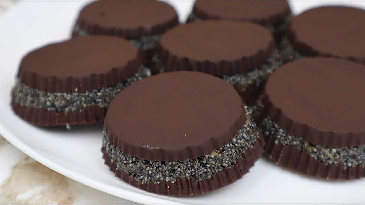Barres de chocolat dattes-pavot (3 ingrédients)