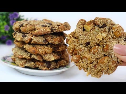 4-Ingredient Almond Coconut Chocolate Cookies in 5 Minutes