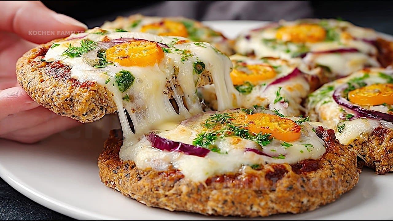4-Seed Pizza Bases with Salmon or Blue Cheese (Keto)