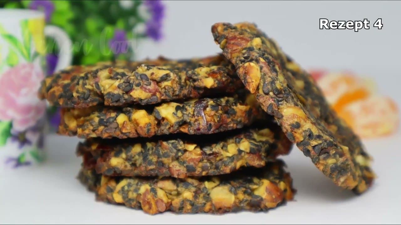 5 Sesam-Keks-Varianten, zuckerfreie Sammlung