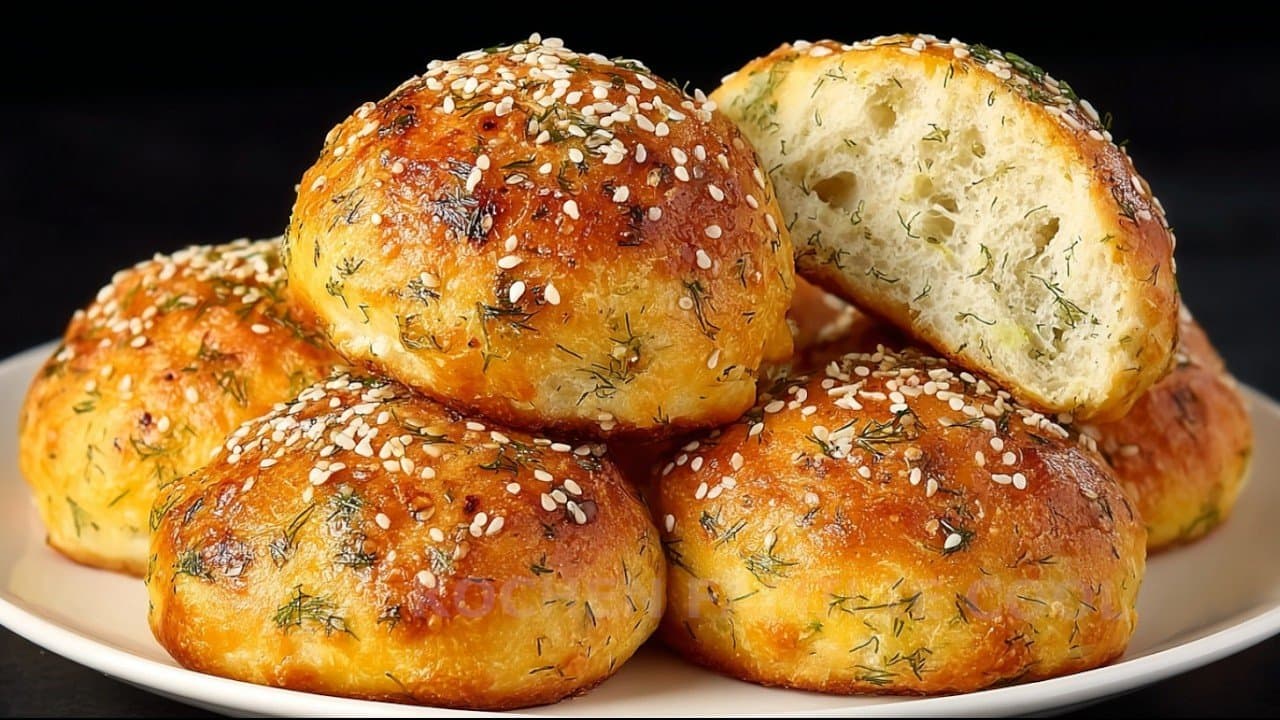 Pan de requesón con almendras, eneldo y huevo cocido