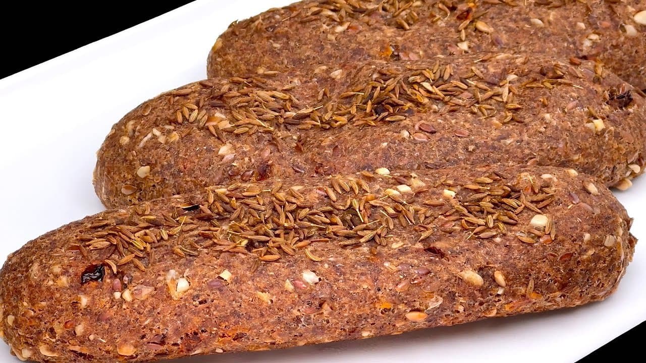 Pain de petit-déjeuner aux lentilles en conserve, tournesol et cumin