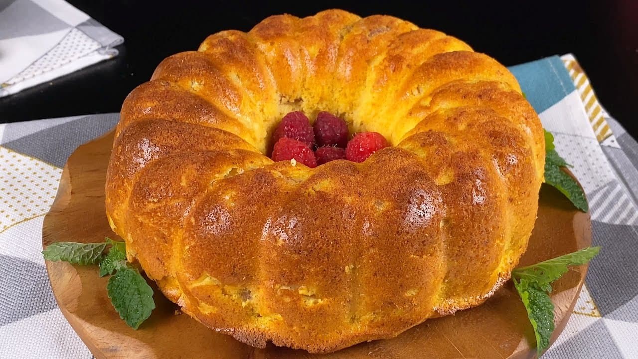 Cloud-Soft Pumpkin Peach Sponge Cake (GF)