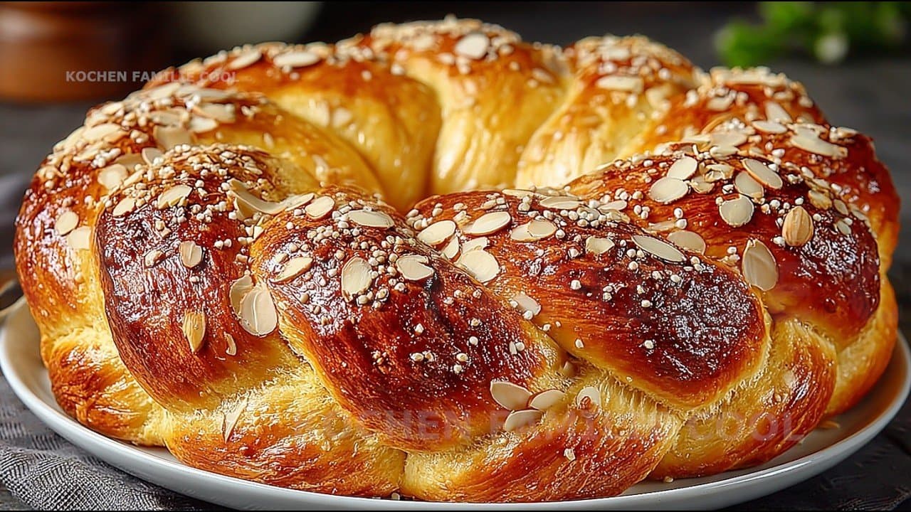 Rosca de Pascua de requesón (sin harina, sin azúcar)