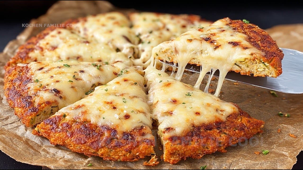 Cottage Cheese Garlic Flatbread with Mozzarella
