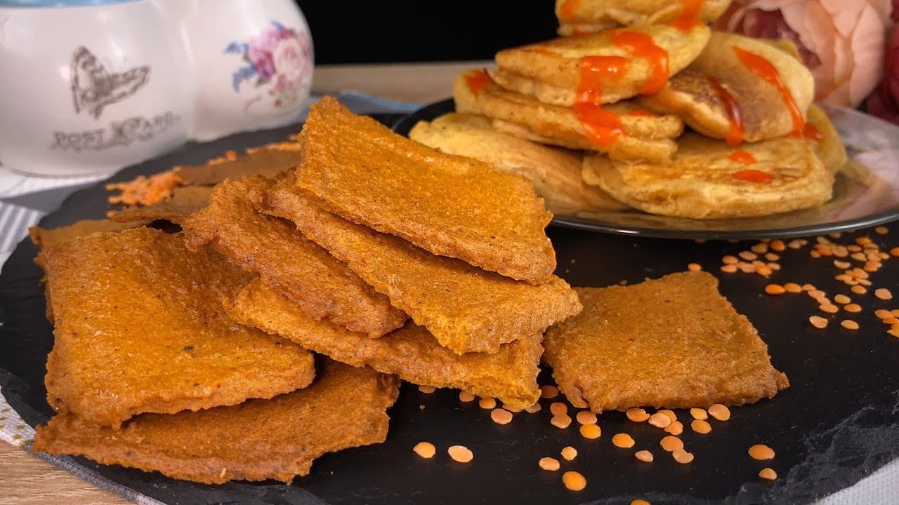 Crispy Red Lentil Crackers (Gluten-Free, No Flour)