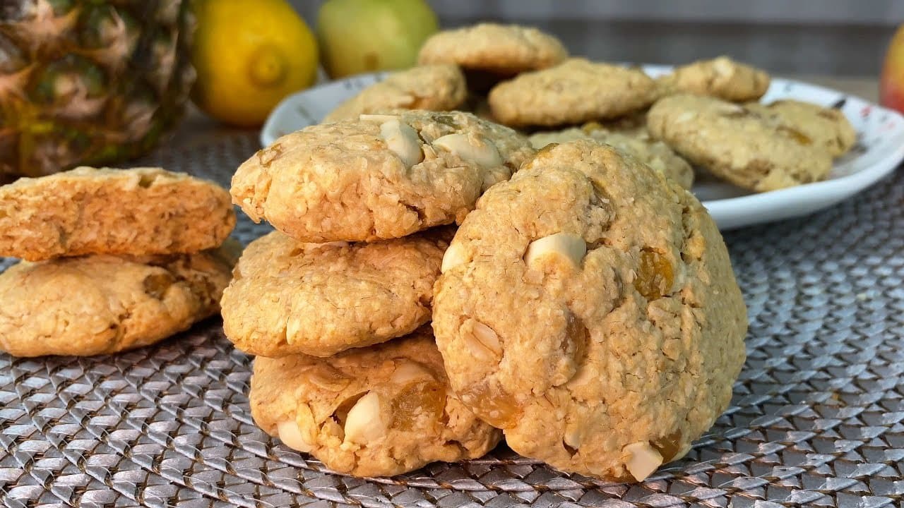 Galletas de avena con cacahuete y pasas sin huevo (sin azúcar)