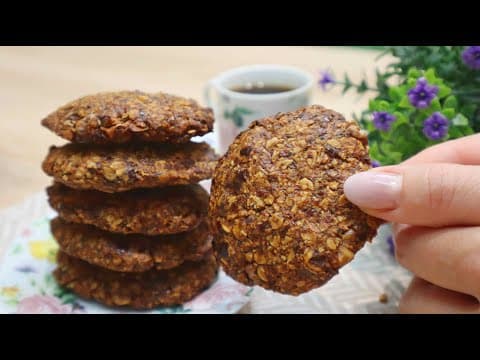 Flourless Oat Walnut Date Cookies — No Milk, No Eggs