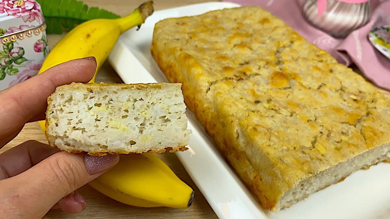 Gluten-Free Rice Flour Banana Bread (No Sugar)