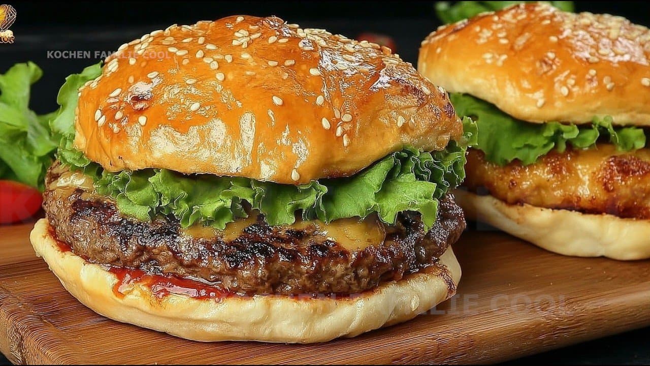 Burger sans farine riche en protéines avec pains au fromage blanc