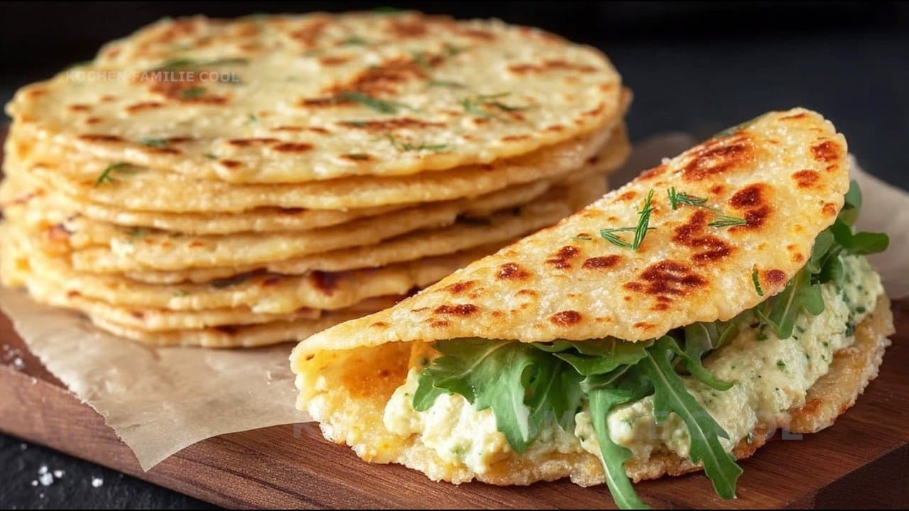 Eiweißreiches Joghurt-Mandel-Fladenbrot