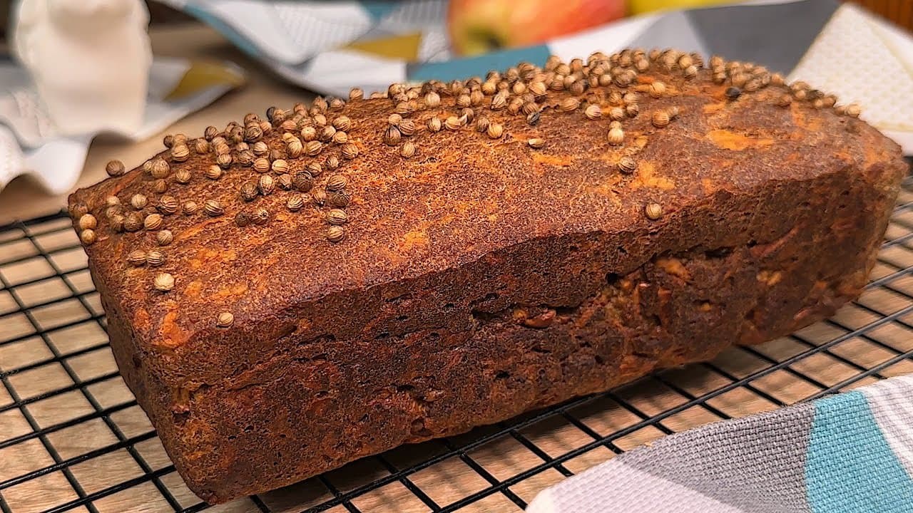 Lentil Apple Dark Bread (Yeast-Free)