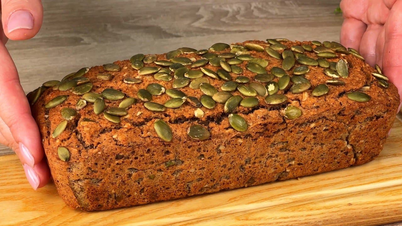 Pain aux lentilles, pomme et riz aux graines de courge