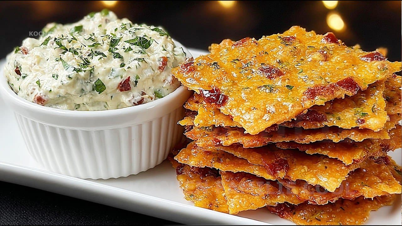 Lentil Chicken Crackers with Avocado Topping (No Flour)