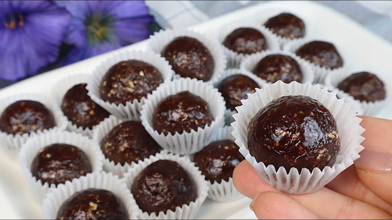 Erdnuss-Schokoladen-Trüffel aus 3 Zutaten, ohne Backen