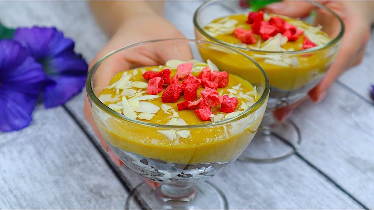 No-Bake Chocolate Avocado Apricot Layered Parfait