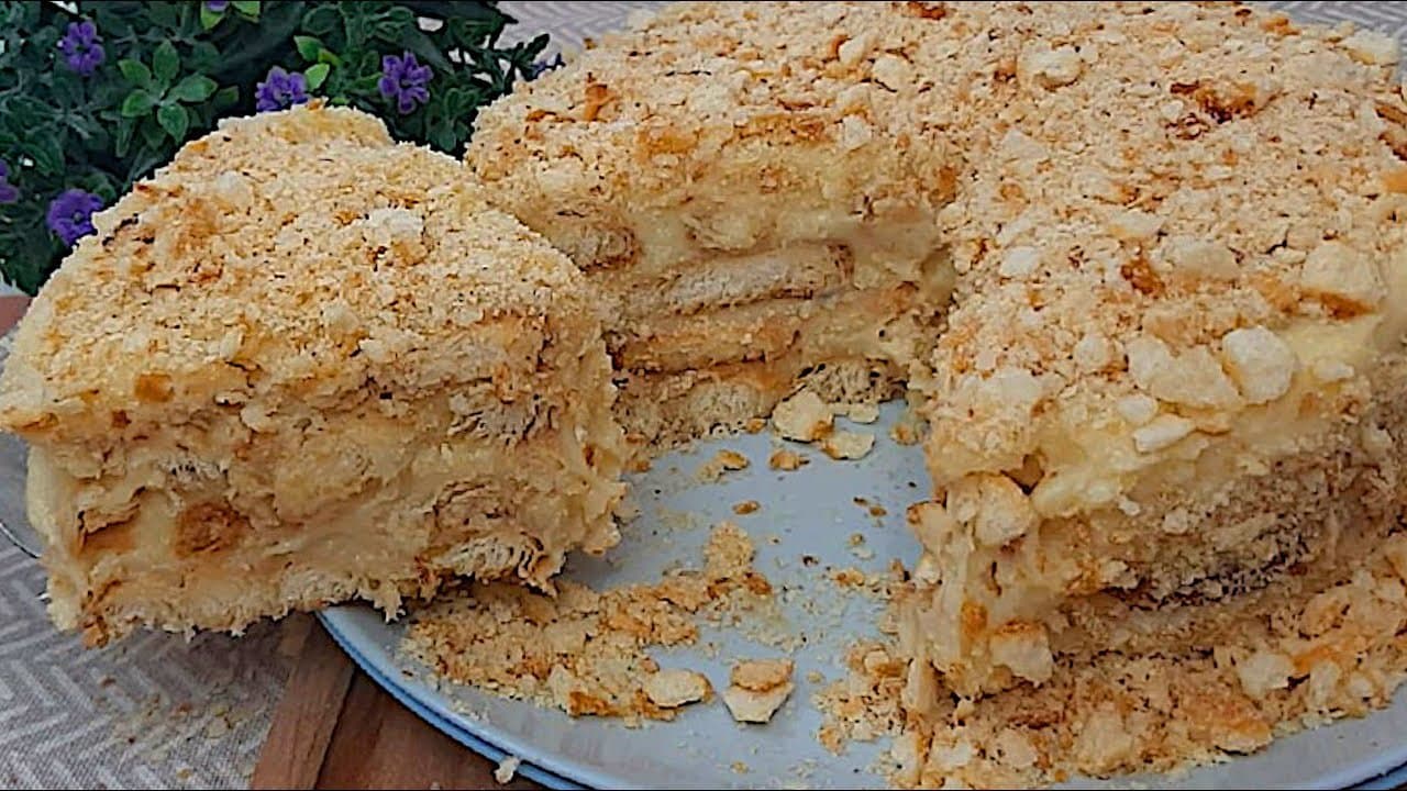 No-Bake 5-Minute Napoleon Cake with Custard
