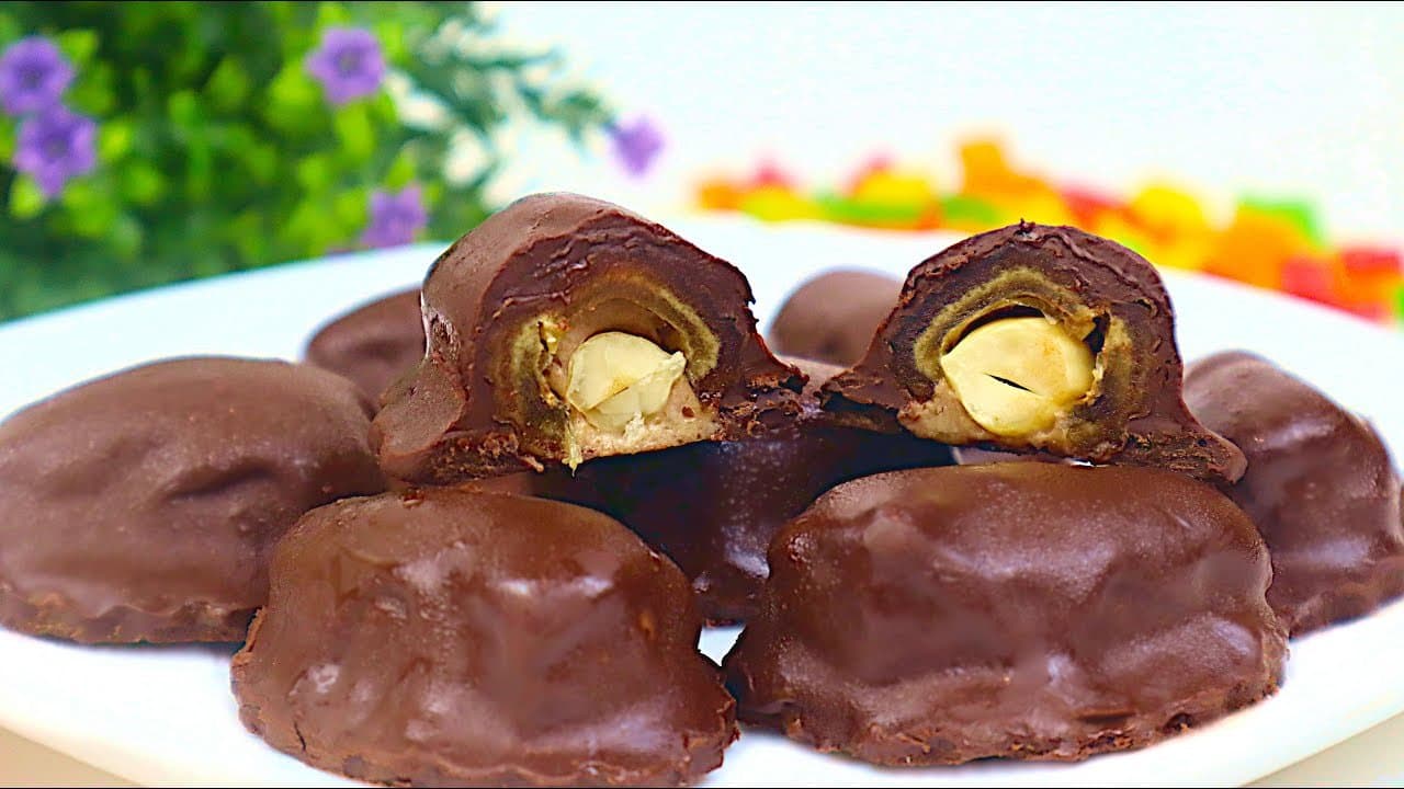Bombones de dátil y avellana sin azúcar (sin gluten)