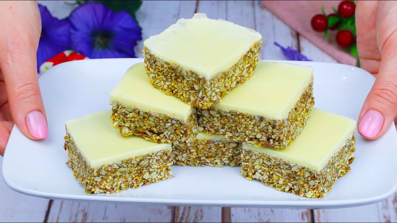 Crocante de 5 semillas con chocolate sin frutos secos (vegano)