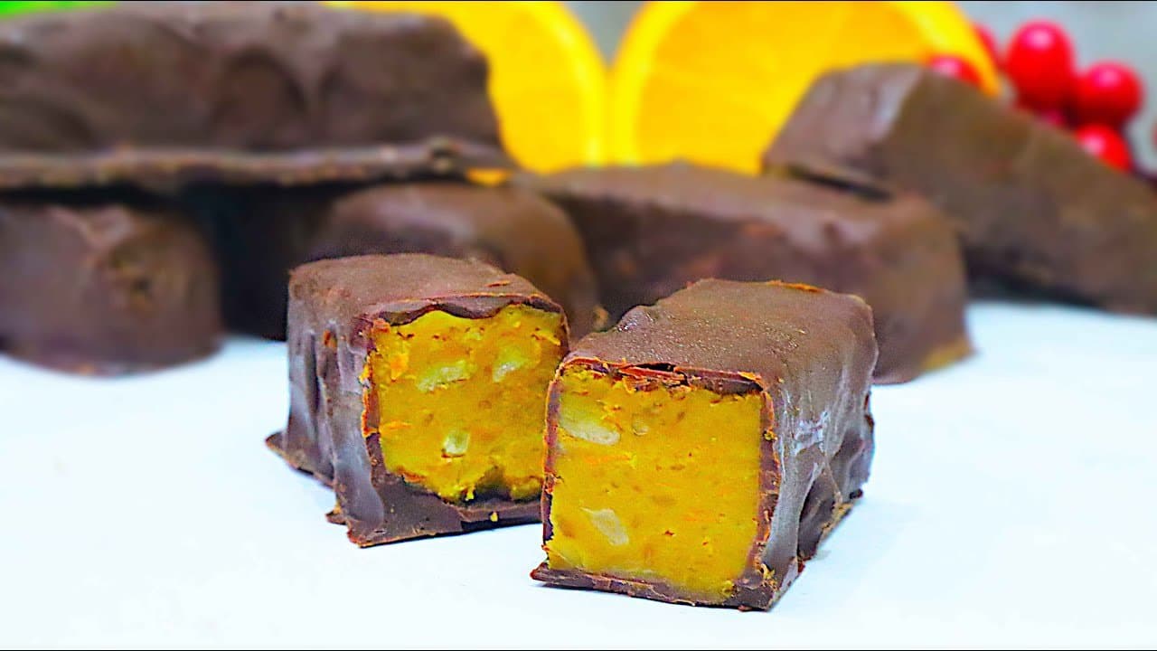Orange Chocolate Walnut Bites (Turkish Delight Style)