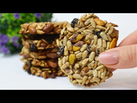 Gluten-Free Pistachio Sunflower Raisin Cookies — 4 Ingredients in 5 Minutes