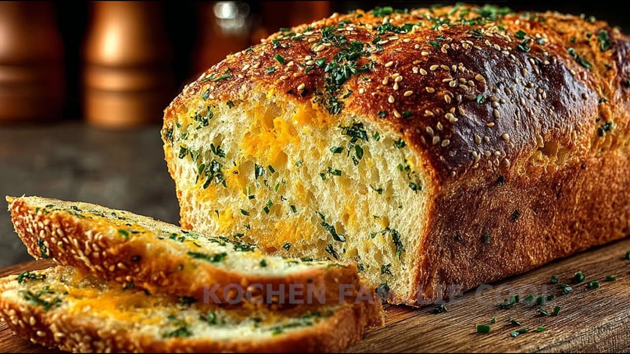 Pan de lentejas rojas y queso con eneldo (sin harina)