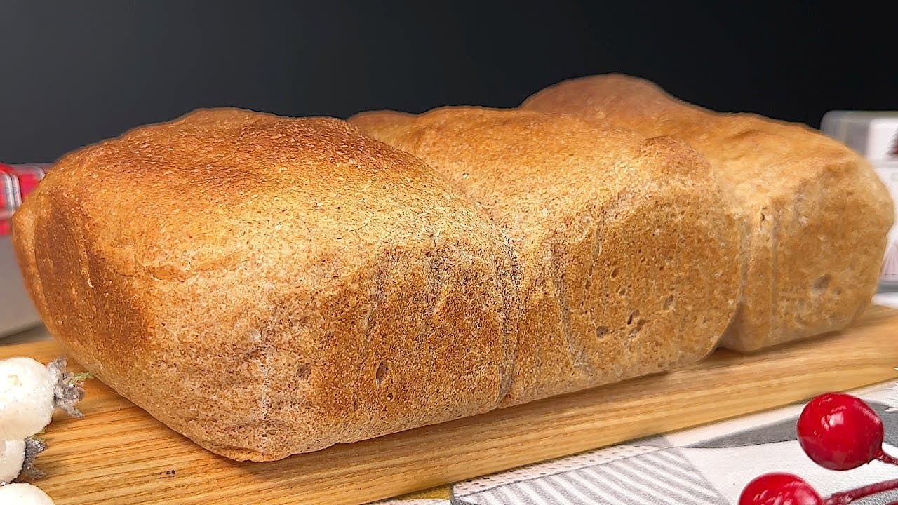 Pan rústico integral con miel y leche en polvo