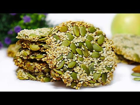 Gluten-Free 3-Ingredient Sesame Pumpkin Seed Banana Cookies