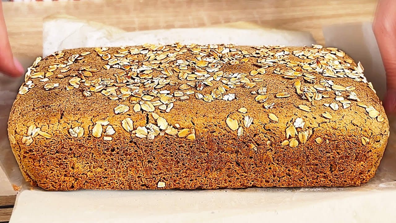 Pan tierno de harina de avena con levadura (sin azúcar, vegano)