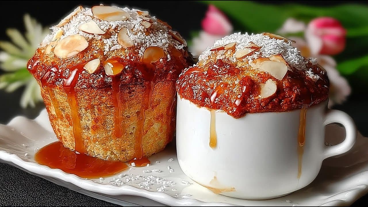 Panes de Pascua de requesón y coco sin azúcar