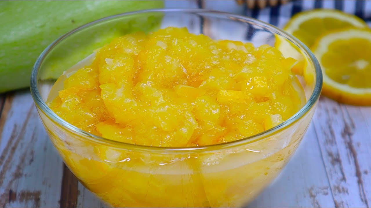 Mermelada de calabacín y limón sin azúcar y baja en calorías
