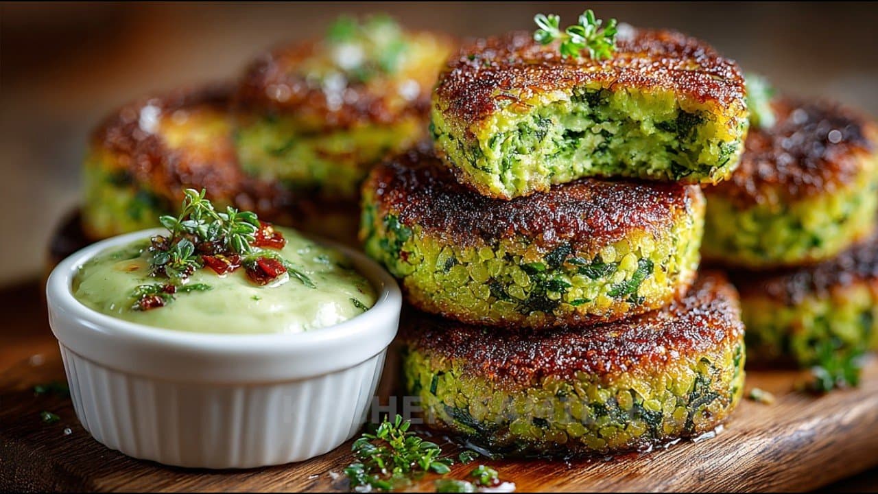 Tuna Lentil Spinach Patties with Avocado Sauce
