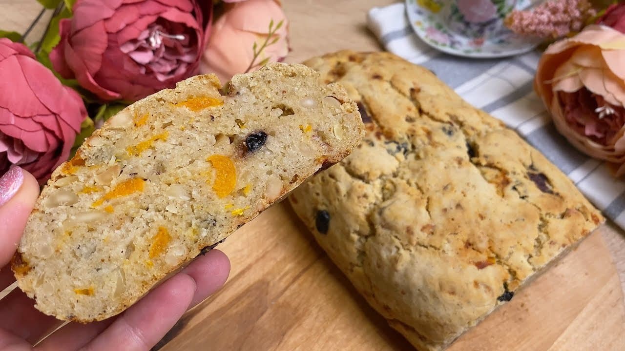 Pain levé aux fruits secs et cacahuètes (végétalien, sans gluten)