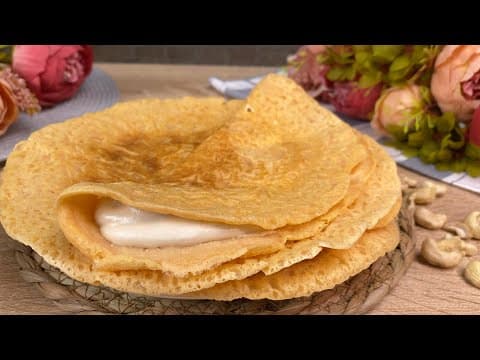 Vegan Lentil Pancakes with Cashew Nut Sauce