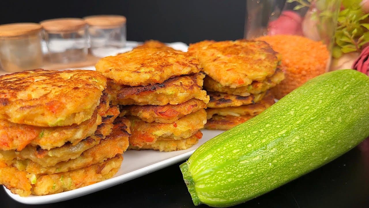 Galettes végétaliennes aux lentilles corail et légumes
