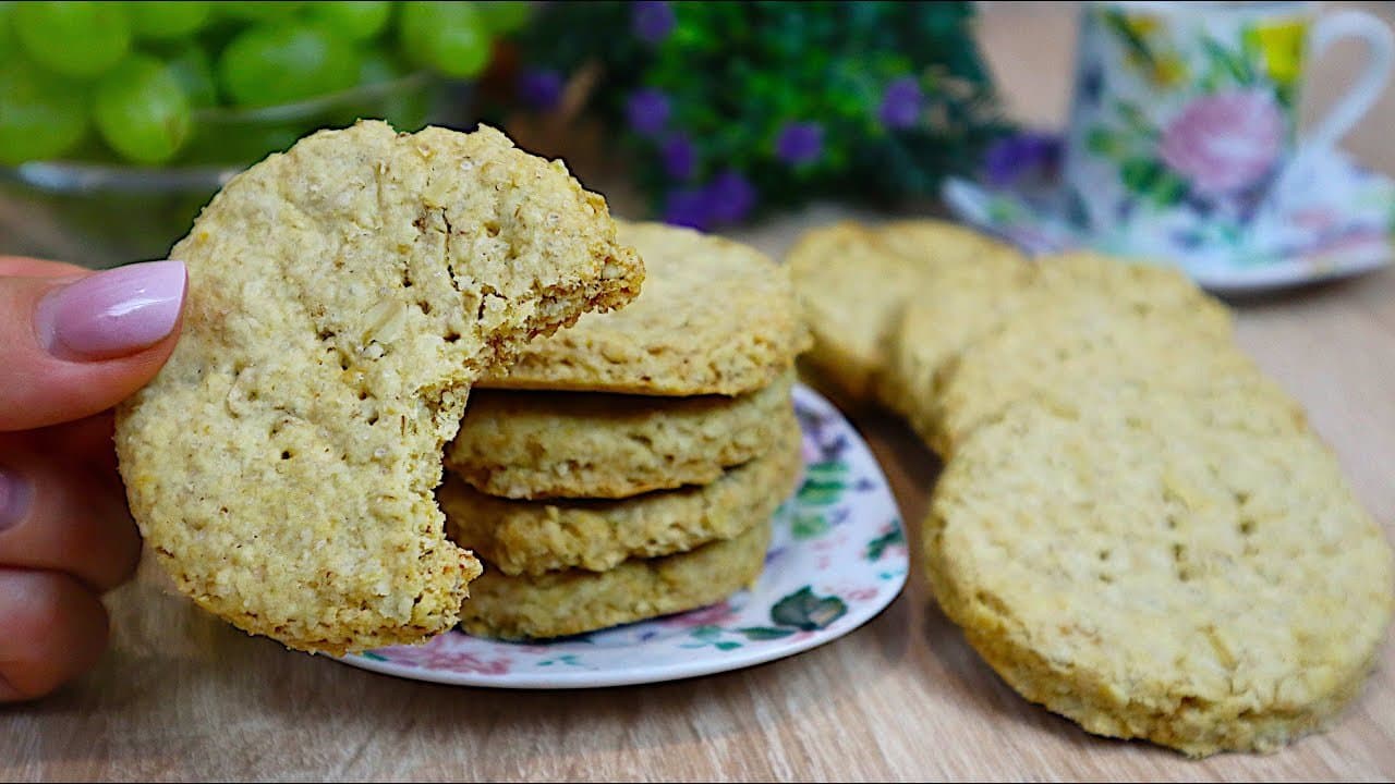 Klassische schottische Hafer-Digestive-Kekse mit Biss