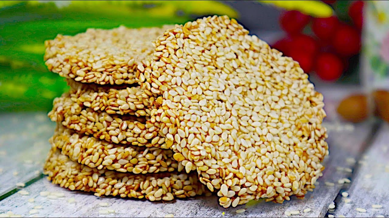 Gluten-Free Vegan 3-Ingredient Apple Sesame Cookies