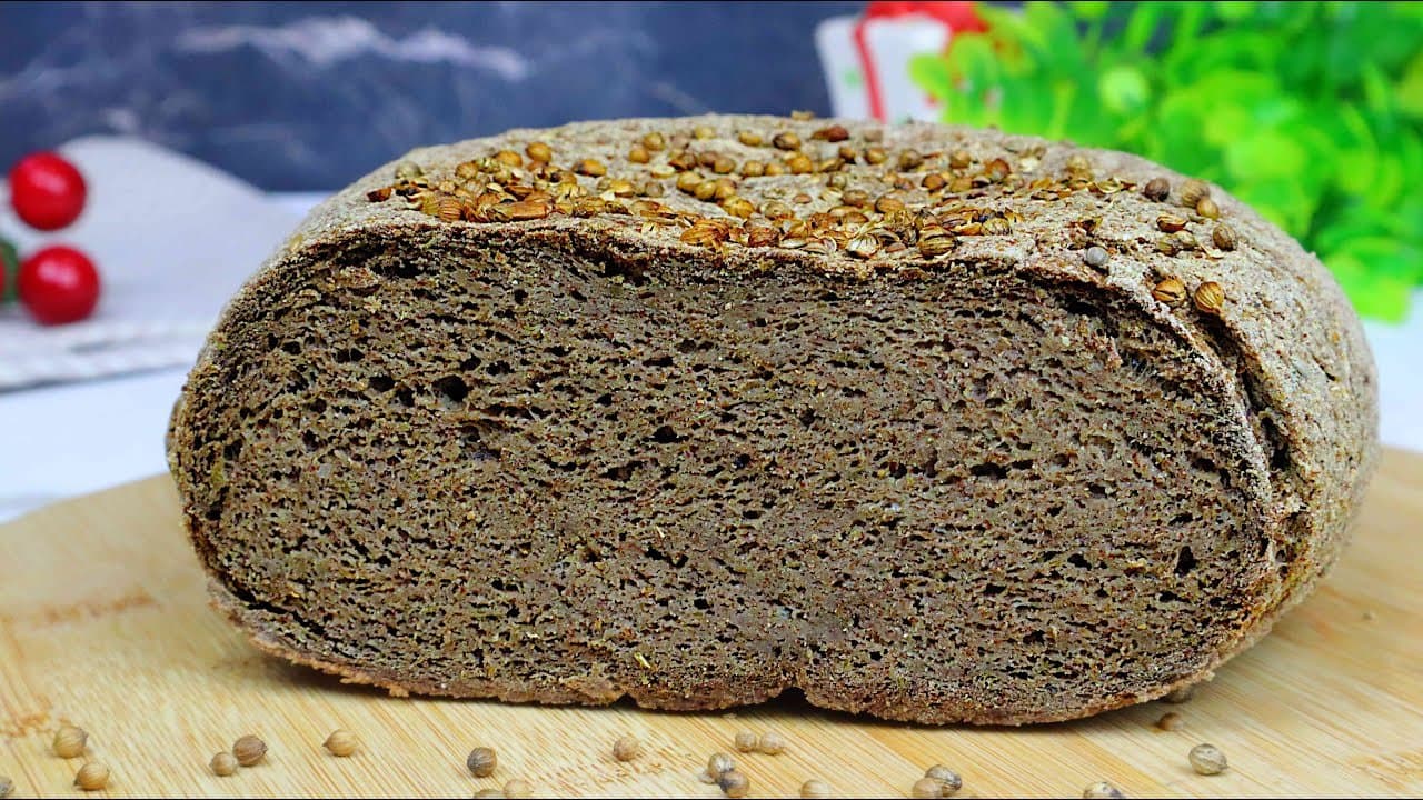 Pan de trigo sarraceno con semillas sin levadura y sin gluten