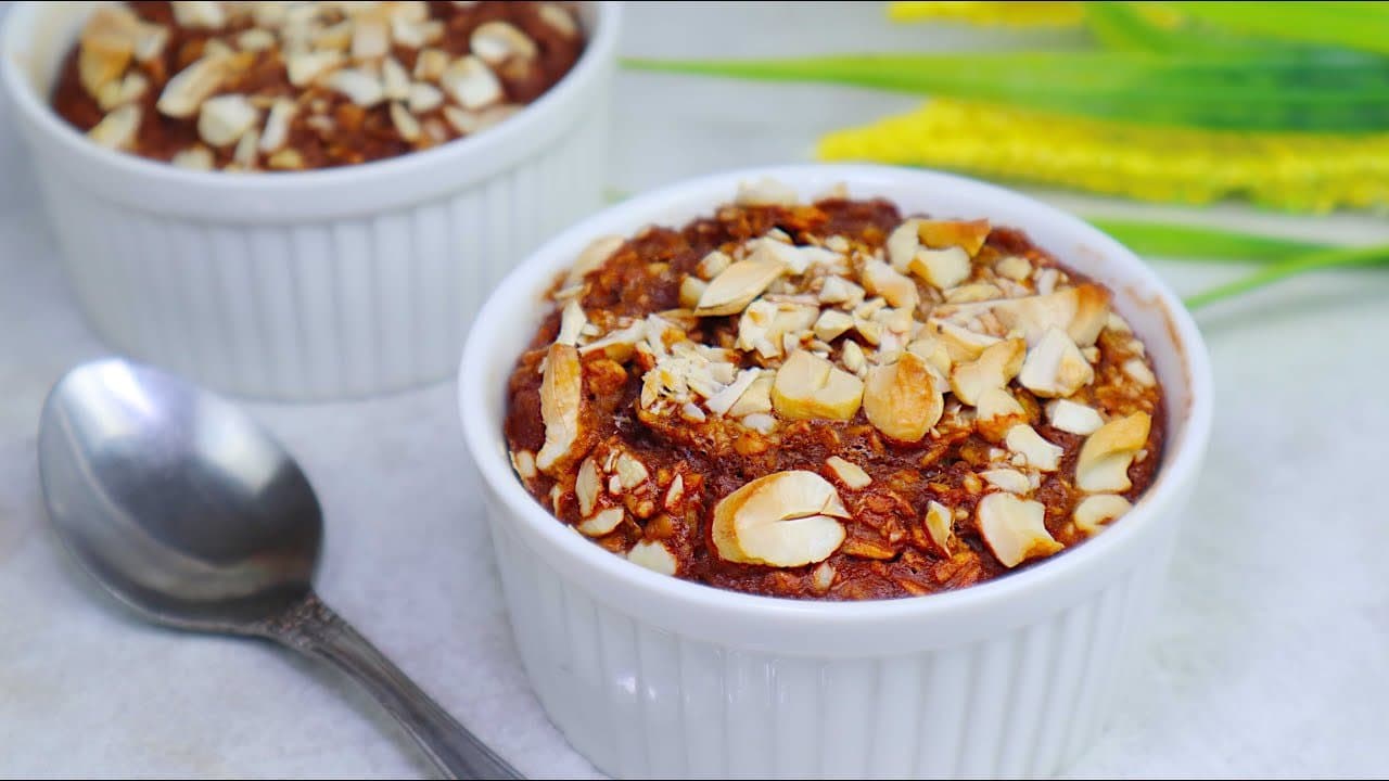 Applesauce Oat Cashew Cocoa Muffins