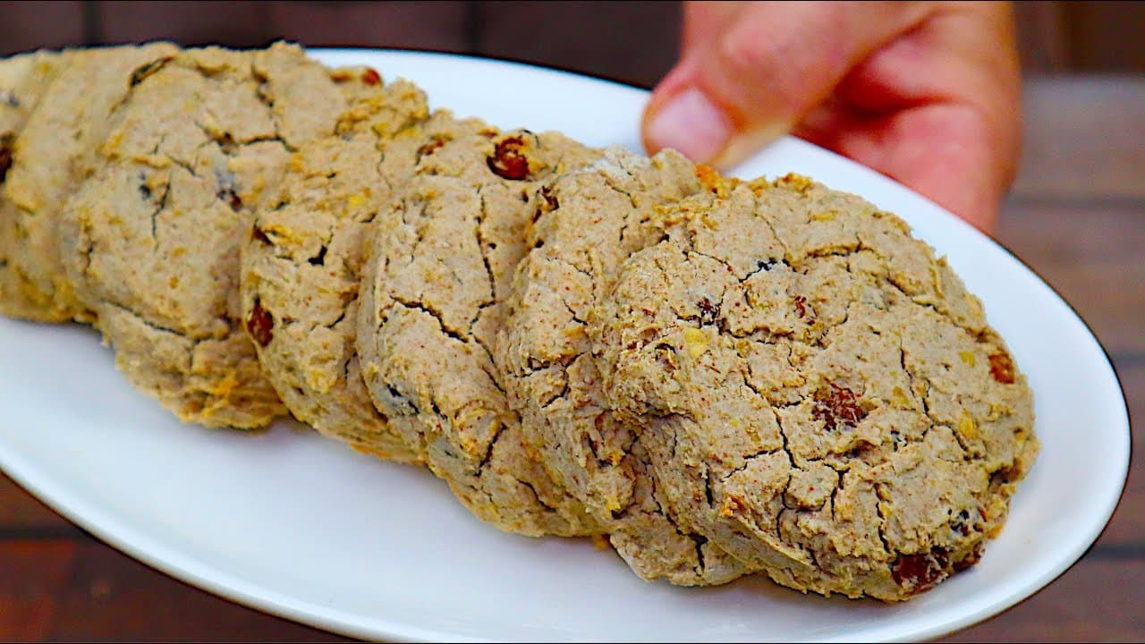 Vegan Buckwheat Oat Raisin Cookies (No Sugar)