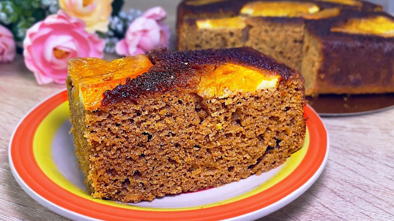 Orange Almond Buckwheat Yogurt Cake (No Sugar)