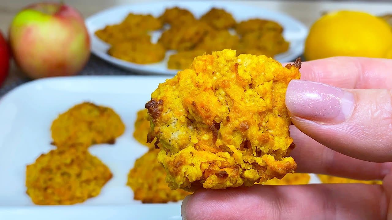 Soft Carrot Oat Cookies with Lemon (No Sugar)