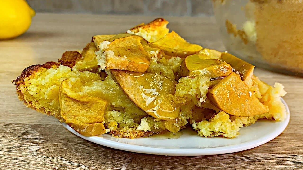 Fluffy Apple Charlotte Sponge Cake (Gluten-Free)