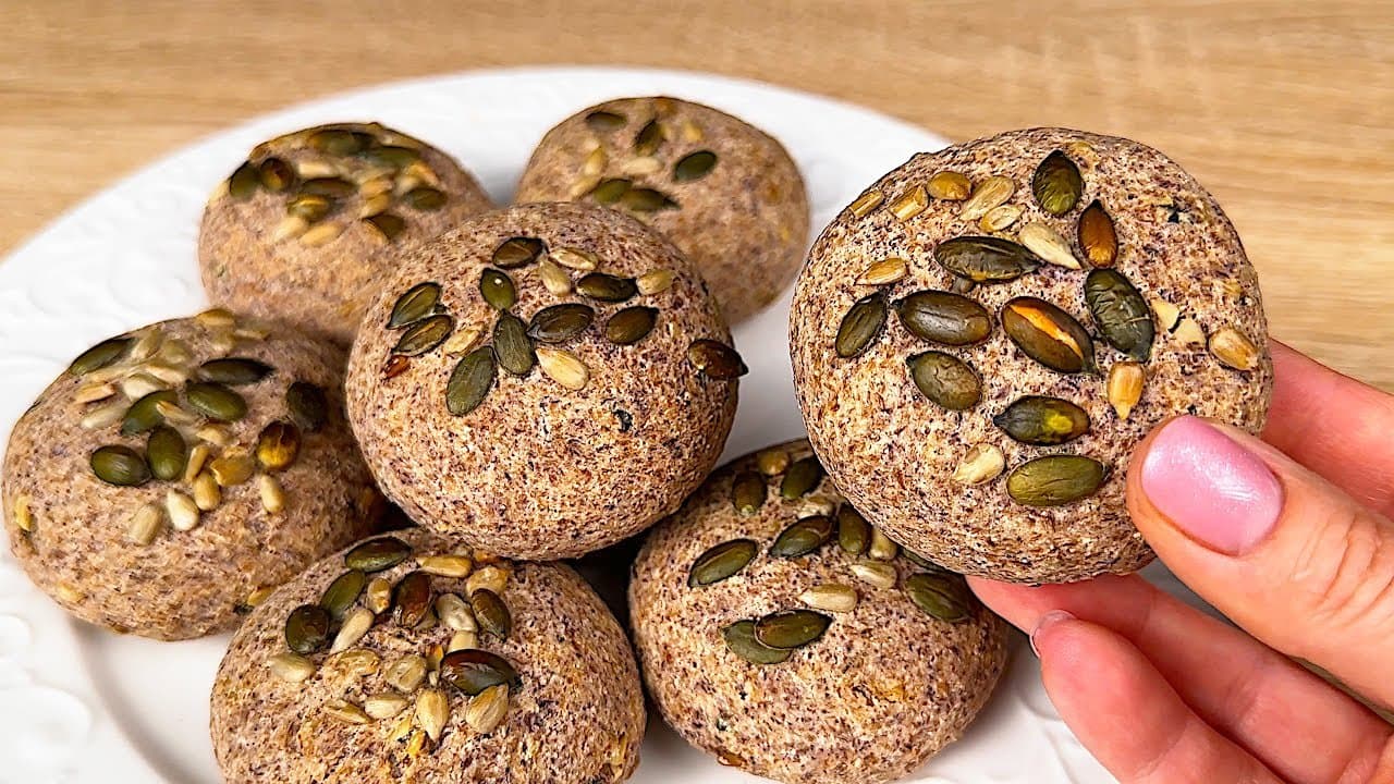 Keto Almond & Coconut Flour Rolls with Seeds