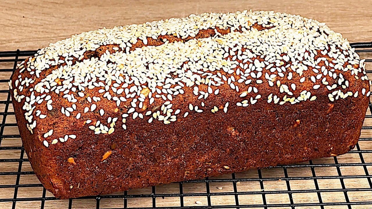 Red Lentil Zucchini Seeded Loaf with Pumpkin Seeds