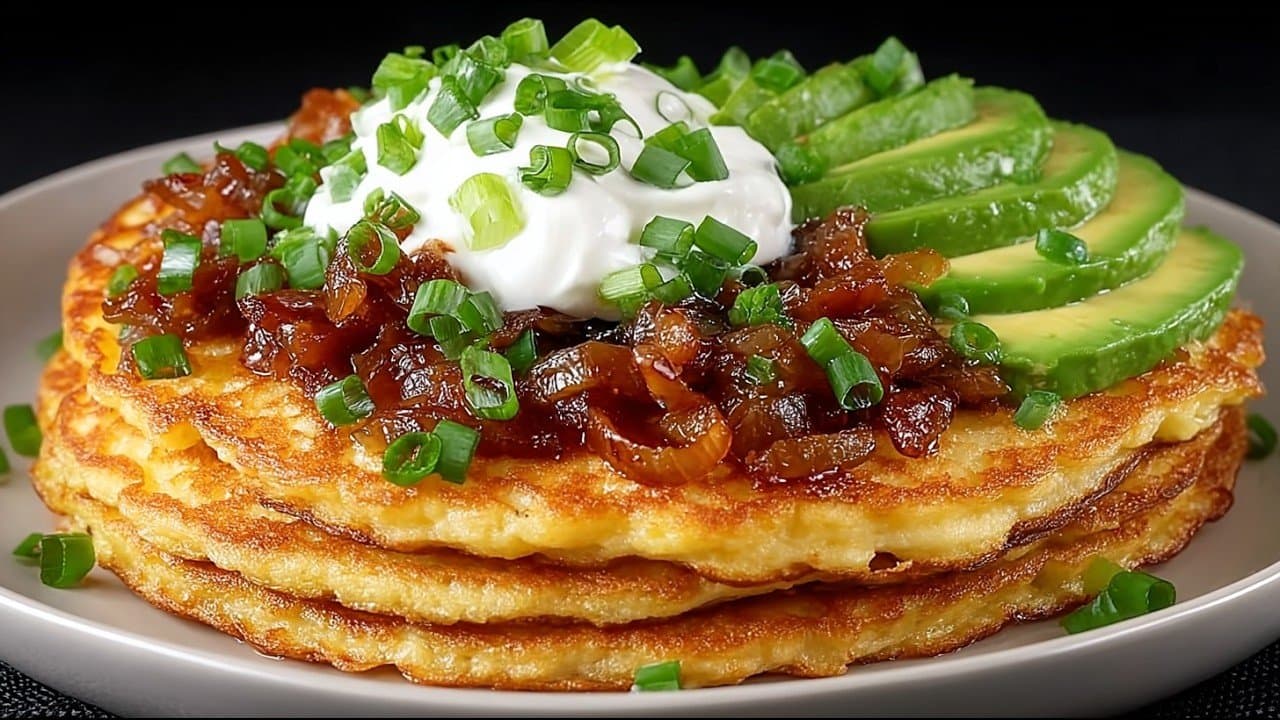 Cheddar Almond Keto Breakfast Pancakes