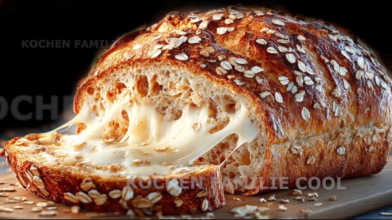 Greek Yogurt Oatmeal Bread with Mozzarella