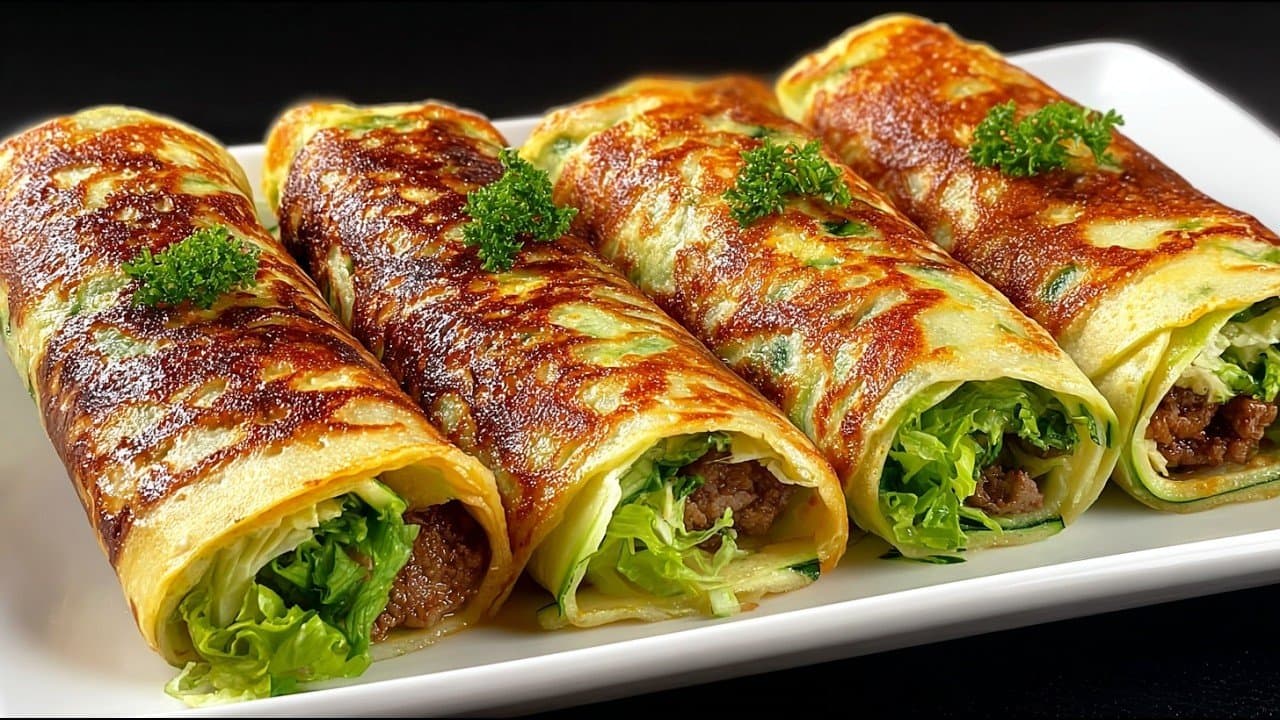 Rollitos keto rellenos de ternera y calabacín (bajos en carbohidratos)
