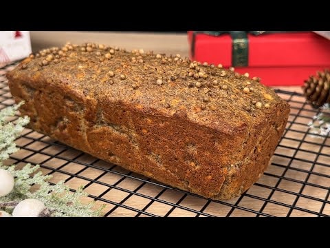 Apple Sunflower Seed Bread — A flour-free, sugar-free, yeast-free bread bound with eggs. Built on ground sunf